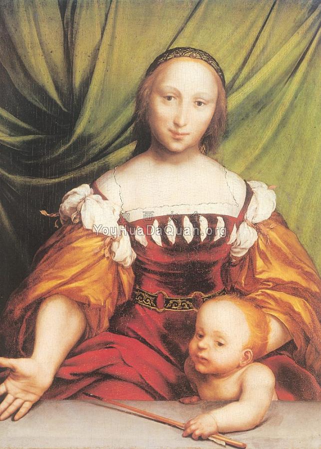 Venus and Amor - 小汉斯·荷尔拜因